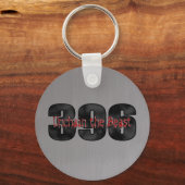 Porte-clés bête 396 gros bloc acier brossé (Recto)