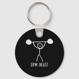 Porte-clés Bête de gym Exercice de musculation drôle Fitness 