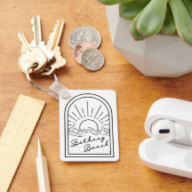 Bethany Beach Line Design Sunset Porte - clé