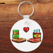 Porte-clés Beurre d'arachide aime la gelée (Recto)