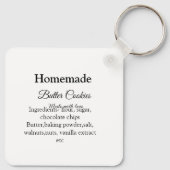 Porte-clés Beurre fait maison biscuits faits avec amour ajout (Dos)