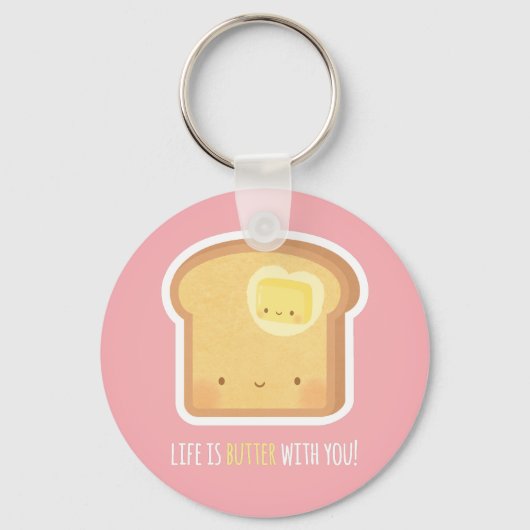 Porte-clés Beurre Mignon et Toast Ensemble (Recto)