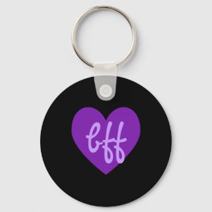 Porte-clés bff en violet