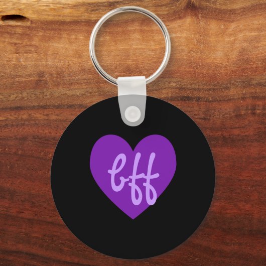 Porte-clés bff en violet (Recto)