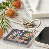 Porte-clés BFF Floral Photo Collage Best Friends Forever (Devant Droit)
