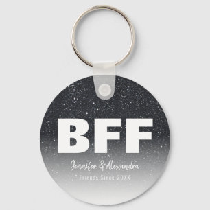 Porte-clés BFF Gold Parties scintillant Personnalisé Meilleur