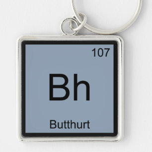 Porte-clés Bh - Symbole d'élément de chimie de tee-shirt drôl