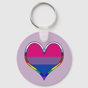Porte-clés Bi Pride Heart Keychain