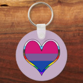 Porte-clés Bi Pride Heart Keychain (Recto)