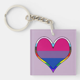 Porte-clés Bi Pride Heart Keychain