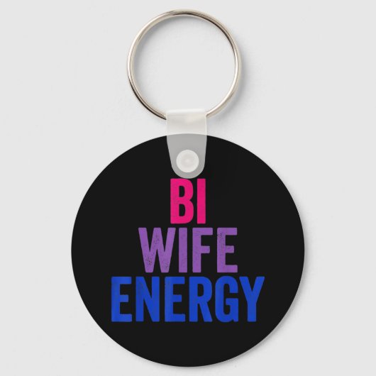 Porte-clés Bi Wife Energy Bisexual Pride (Recto)