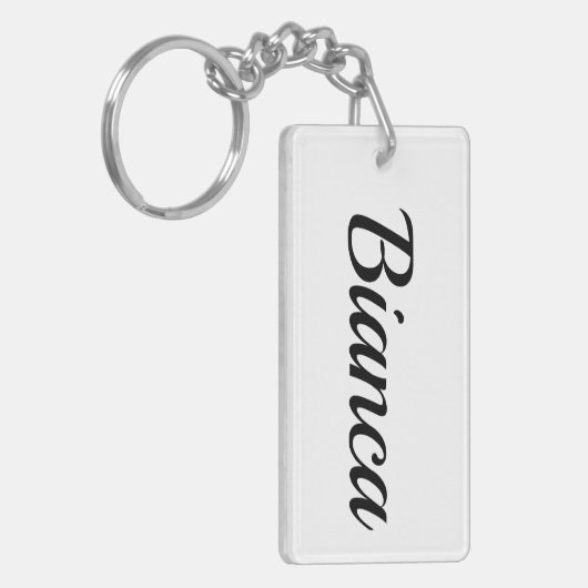 Porte-clés Bianca noir et blanc (Devant gauche)