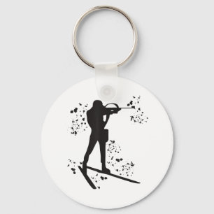 Porte-clés Biathlete Ski nordique Biathlon T-shirt_2.png