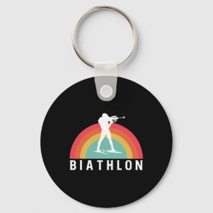 Porte-clés Biathlon Vintage Retro Ski tir Biathlète