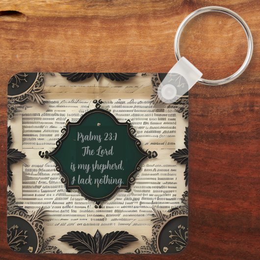 Porte-clés Bibile Psalm 23, gift (Verso)