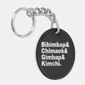 Porte-clés Bibimbap & Chimaek & Gimbap & Kimchi. Aliments cor (Devant gauche)