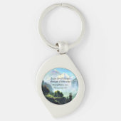 Porte-clés Bible verse, Phil 4:13, I can do all things... (Devant)