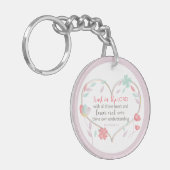 Porte-clés Bible Verse Philippians 4:13 Heart Keychain (Devant gauche)