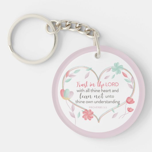 Porte-clés Bible Verse Philippians 4:13 Heart Keychain (Devant)