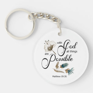 Porte-clés Bible Verse Porte - clé rond