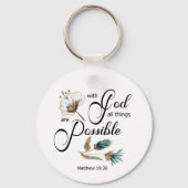 Porte-clés Bible Verse Porte - clé rond (Recto)