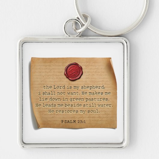 Porte-clés BIBLE VERSE - Psalm 23:1 - Keychain (Devant)