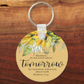Porte-clés Bible Verse tournesol Porte - clé rond (Recto)