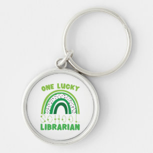 Porte-clés Bibliothécaire chanceux de la Saint-Patrick