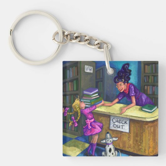 Porte-clés Bibliothèque Récupérer l'oeuvre (Devant)