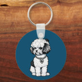 Porte-clés Bichon Frise (Recto)
