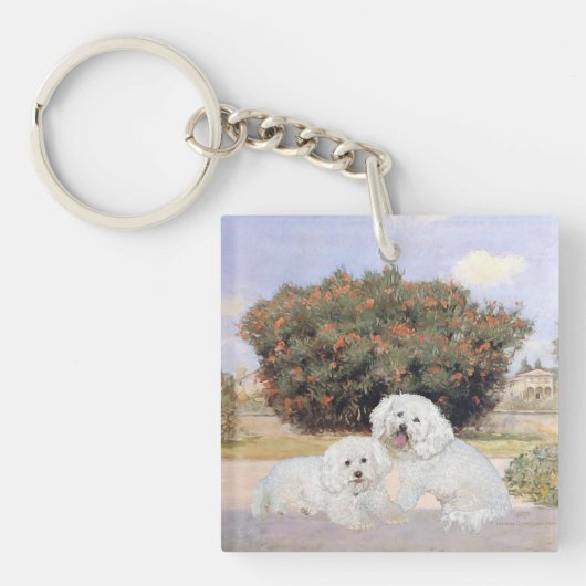 Porte-clés Bichon frisé (Devant)