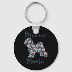 Porte-clés Bichon-frise Chien Maman Chemise Amour Mama Fête d