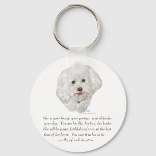 Porte-clés Bichon Frise Keepsake