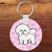 Porte-clés Bichon Frise Love (Recto)