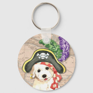 Porte-clés Bichon Frise Pirate