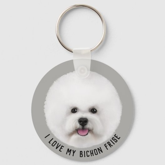 Porte-clés Bichon Frise Porte - clé illustré (Recto)