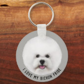 Porte-clés Bichon Frise Porte - clé illustré (Recto)