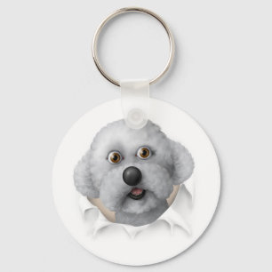 Porte-clés Bichon Frise Sortir