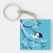 Porte-clés Bickadee Dans La Branche De L'Arbre (Devant)