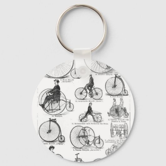 Porte-clés Bicyclette à grande roue Penny Farthing (Recto)
