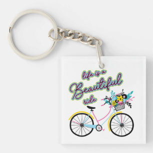 Porte-clés Bicyclette enchanteresse : La vie est une belle ba