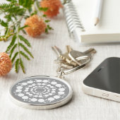 Porte-clés Bicyclettes blanches Mandala (Côté)