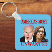 Porte-clés Biden Harris Drôle L'Amérique la plus indésirable  (Recto)