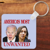 Porte-clés Biden Harris Drôle L'Amérique la plus indésirable  (Verso)