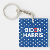 Porte-clés Biden / Harris White Stars Motif Blue (Devant)