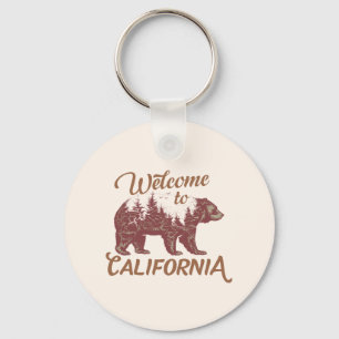 Porte-clés Bienvenue à California Bear Forest