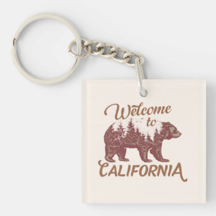 Porte-clés Bienvenue à California Bear Forest