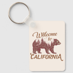 Porte-clés Bienvenue à California Bear Forest
