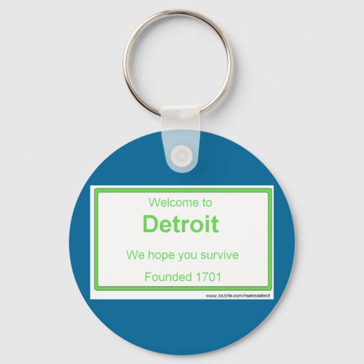 Porte-clés Bienvenue à Detroit (Recto)