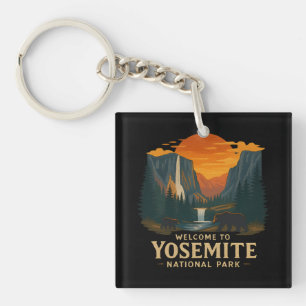 Porte-clés Bienvenue à la broderie Yosemite National USA